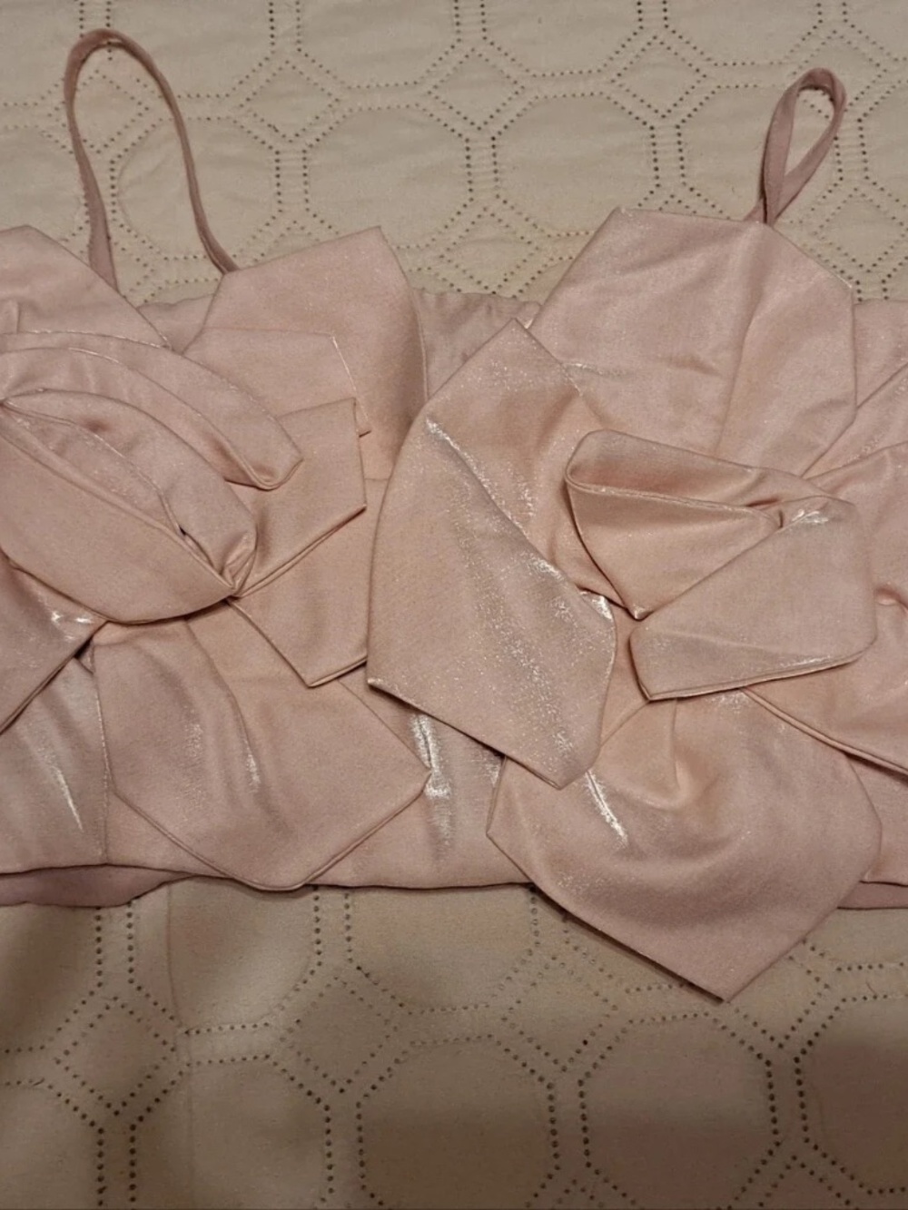 Shein Size Large L Blush Pink Floral Detail Strap Dress Top lot6385